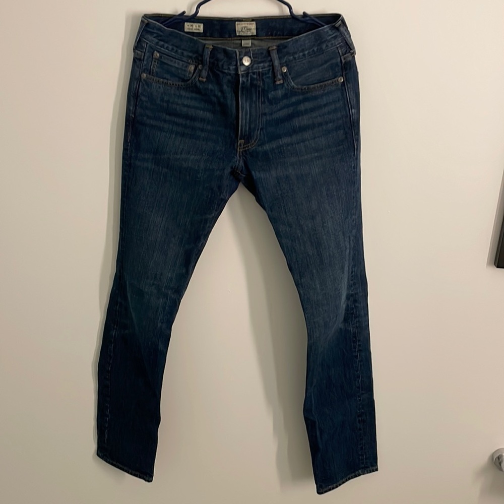 J Crew Men’s Jeans, Style 484, 30waist/32length, Dark Blue Wash, Rarely Worn